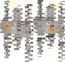 5/8-18 Outlet Thread, 1/4 Inlet Thread, Aluminum, Straight Valve, Oil Reservoir Needle Valve Manifold